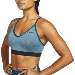 NIKE Indy Dri Fit Sports Bra Teal Green  ** Large **  EUC!!